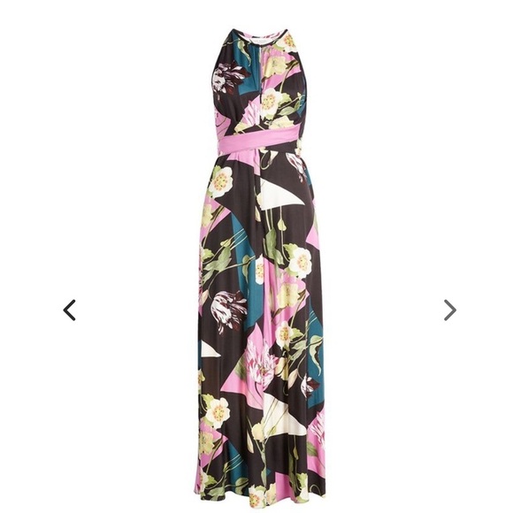 Ted Baker Maudee Printed Halter Neck Wide Leg Floral Jumpsuit Viscose - Picture 9 of 16